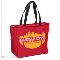 Kansas City Skyline Football Tote Bag thumb 2