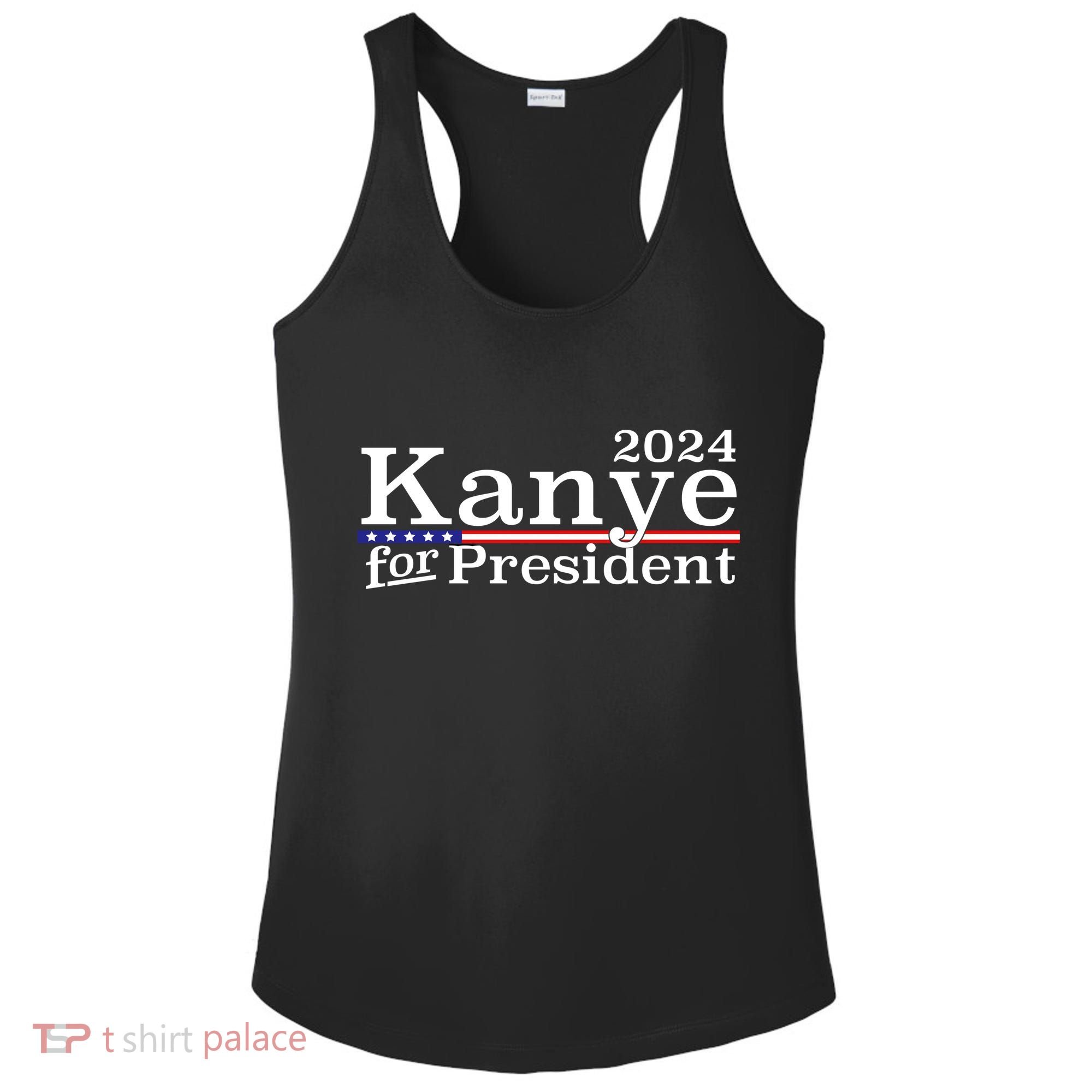 Kanye 2024 For President Ladies PosiCharge Competitor Racerback Tank