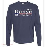 Kanye 2024 For President Comfort Colors Heavyweight Long Sleeve T-Shirt thumb 0
