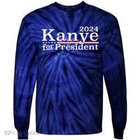 Kanye 2024 For President Tie-Dye Long Sleeve Shirt thumb 0