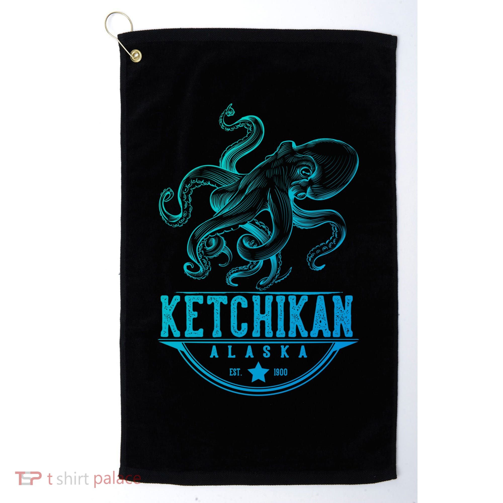 Ketchikan Alaska Octopus Vacation And Cruise Gift Golf Towel