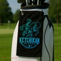 Ketchikan Alaska Octopus Vacation And Cruise Gift Golf Towel thumb 2
