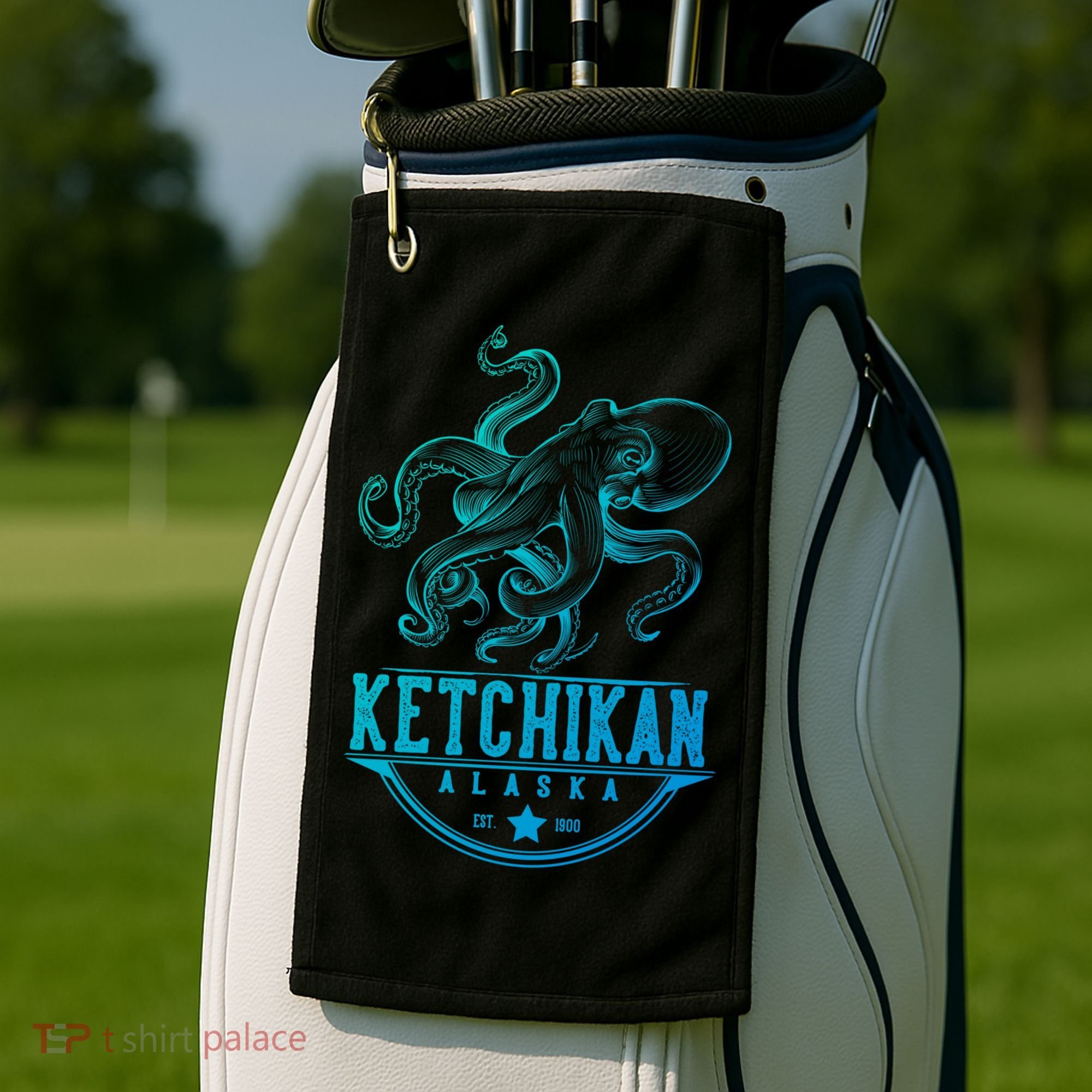 Ketchikan Alaska Octopus Vacation And Cruise Gift Golf Towel