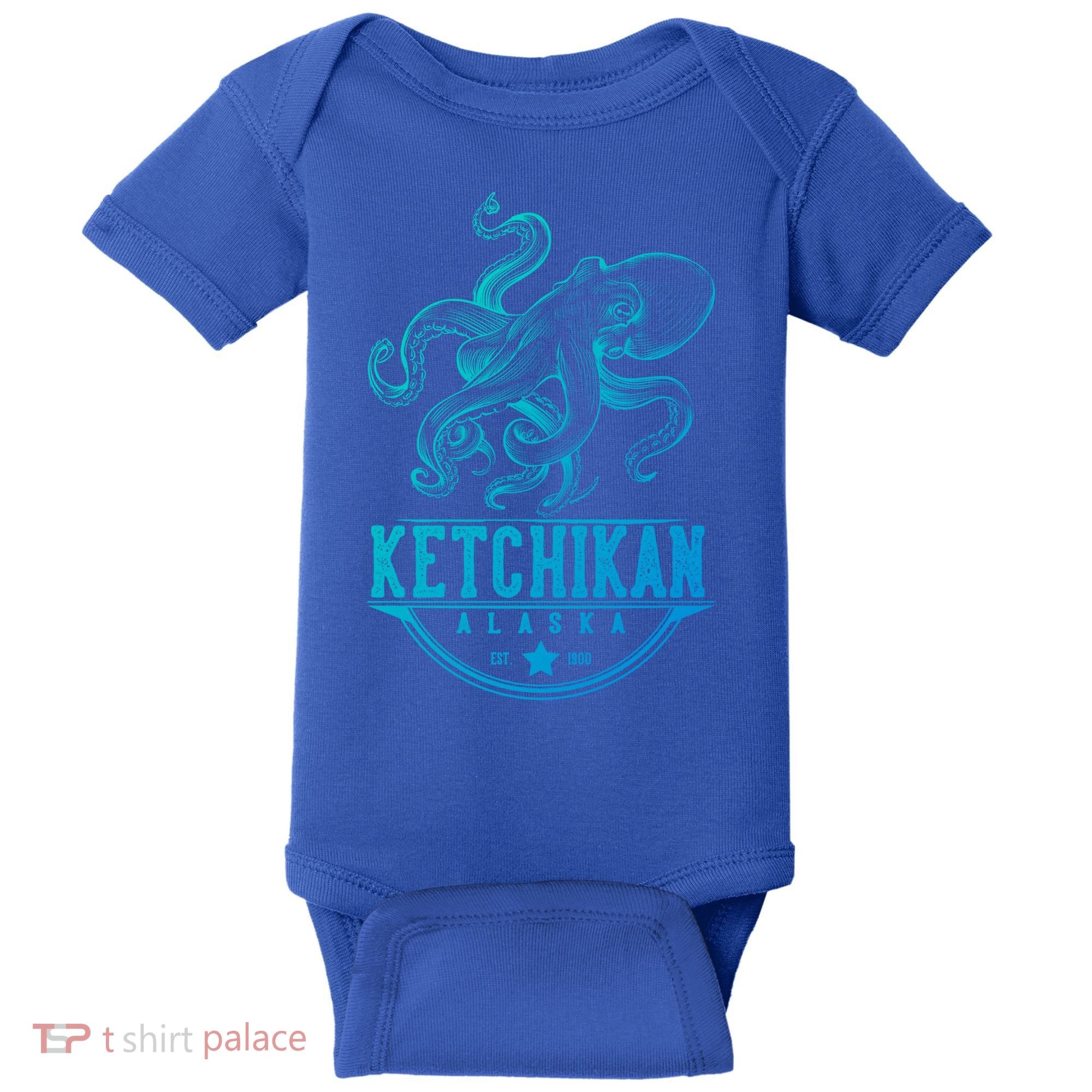 Ketchikan Alaska Octopus Vacation And Cruise Gift Baby Bodysuit