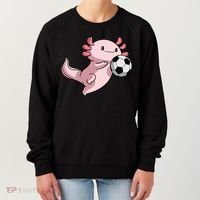 Kawaii Axolotl Pun Funny Soccer Player Women's Sweatshirt thumb 0