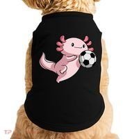 Kawaii Axolotl Pun Funny Soccer Player Doggie Tank thumb 0