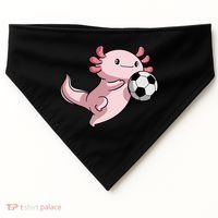 Kawaii Axolotl Pun Funny Soccer Player USA-Made Doggie Bandana thumb 0