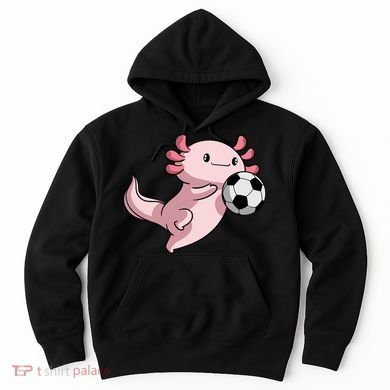 Kawaii Axolotl Pun Funny Soccer Player Hoodie