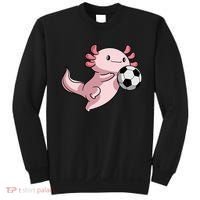 Kawaii Axolotl Pun Funny Soccer Player Sweatshirt thumb 0
