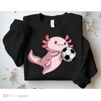 Kawaii Axolotl Pun Funny Soccer Player Sweatshirt thumb 2