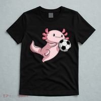Kawaii Axolotl Pun Funny Soccer Player T-Shirt thumb 5