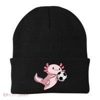 Kawaii Axolotl Pun Funny Soccer Player Beanie thumb 0