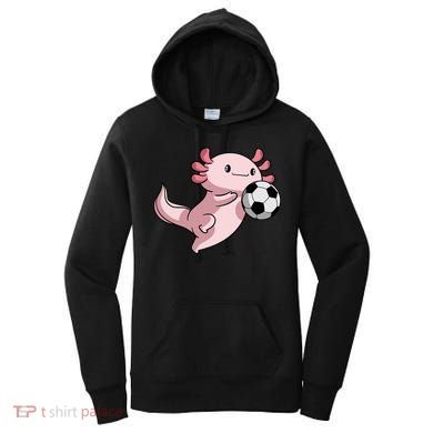 Kawaii Axolotl Pun Funny Soccer Player Women's Hoodie