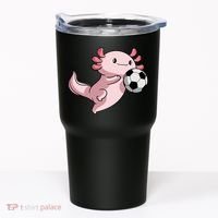 Kawaii Axolotl Pun Funny Soccer Player Tumbler thumb 0