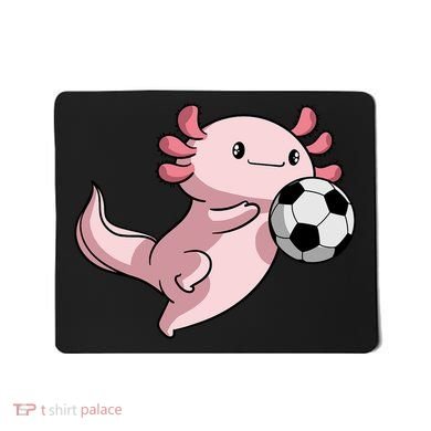 Kawaii Axolotl Pun Funny Soccer Player Mousepad