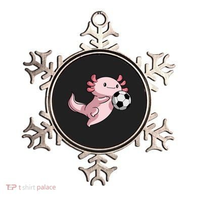 Kawaii Axolotl Pun Funny Soccer Player Ornament