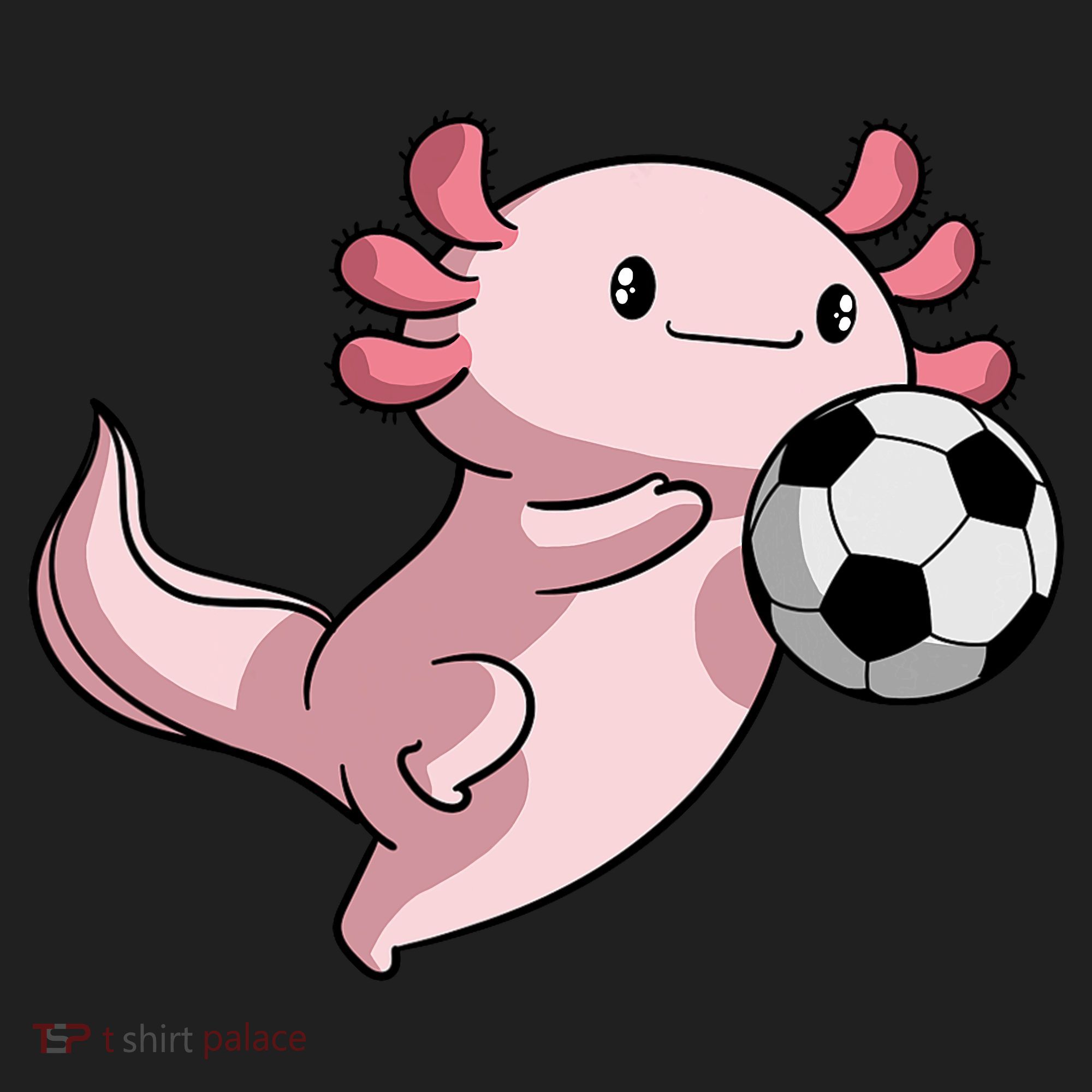 Kawaii Axolotl Pun Funny Soccer Player Hat