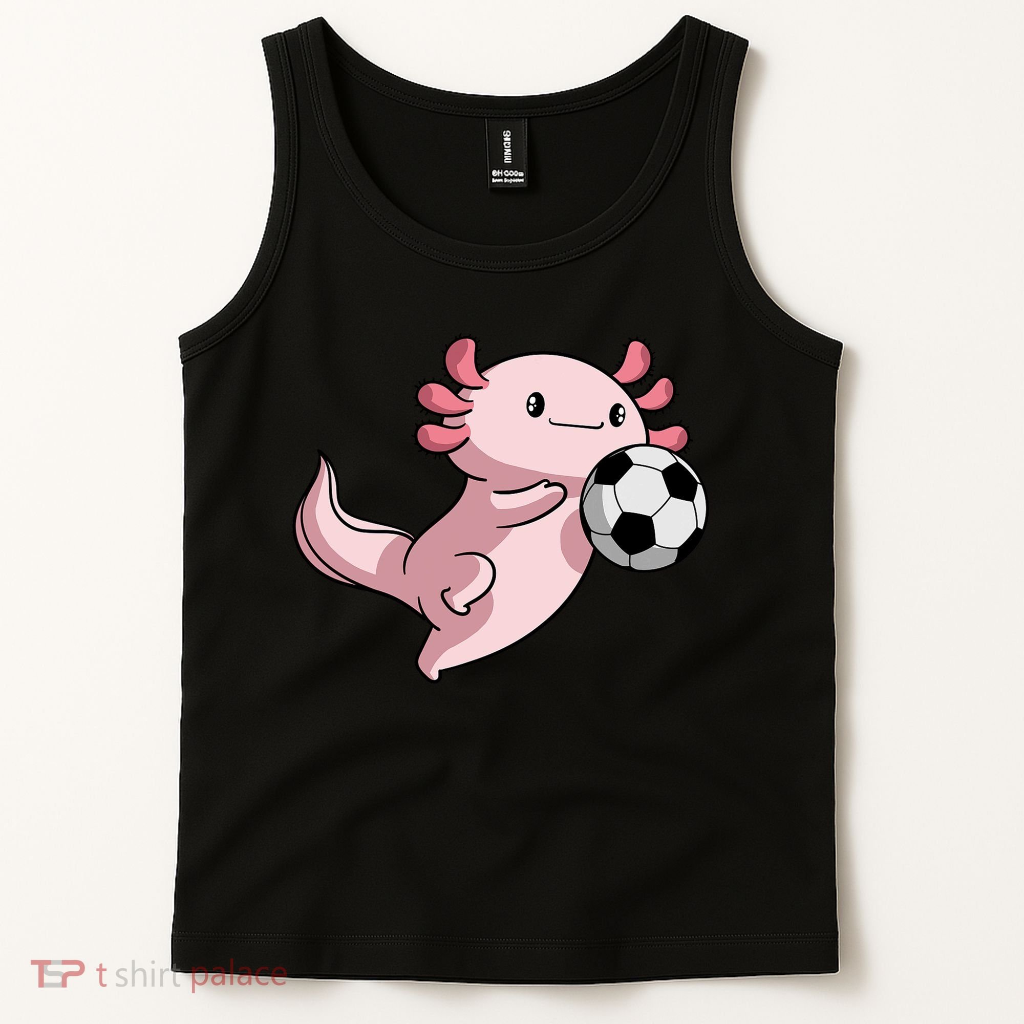 Kawaii Axolotl Pun Funny Soccer Player Tank Top