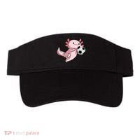 Kawaii Axolotl Pun Funny Soccer Player Visor thumb 0