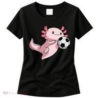 Kawaii Axolotl Pun Funny Soccer Player Women's T-Shirt thumb 0