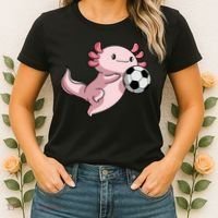 Kawaii Axolotl Pun Funny Soccer Player Women's T-Shirt thumb 2