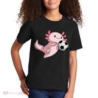 Kawaii Axolotl Pun Funny Soccer Player Kids T-Shirt thumb 2