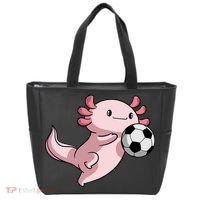 Kawaii Axolotl Pun Funny Soccer Player Tote Bag thumb 0