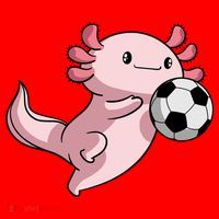 Kawaii Axolotl Pun Funny Soccer Player Santa Hat thumb 1