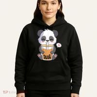Kawaii Anime Panda Drinking Boba Bubble Tea Hoodie thumb 5