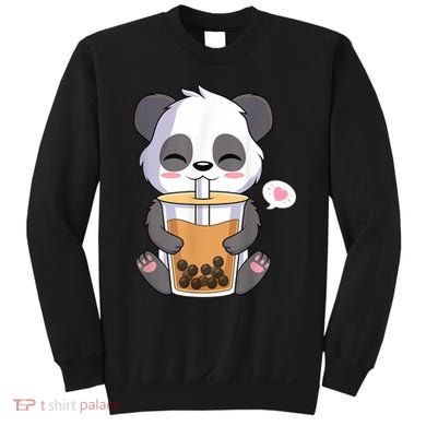 Kawaii Anime Panda Drinking Boba Bubble Tea Sweatshirt