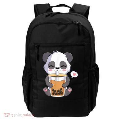 Kawaii Anime Panda Drinking Boba Bubble Tea Backpack