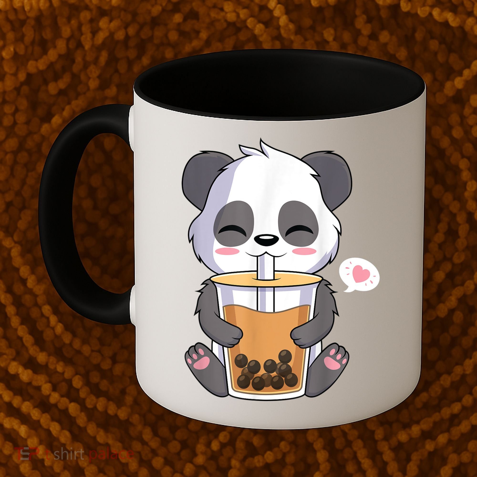 Kawaii Anime Panda Drinking Boba Bubble Tea Coffee Mug