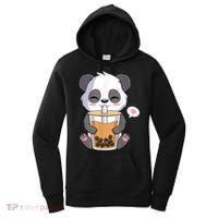 Kawaii Anime Panda Drinking Boba Bubble Tea Women's Hoodie thumb 0