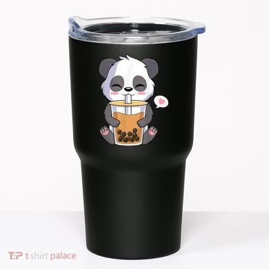 Kawaii Anime Panda Drinking Boba Bubble Tea Tumbler