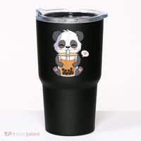 Kawaii Anime Panda Drinking Boba Bubble Tea Tumbler thumb 0