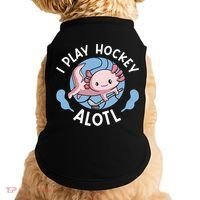 Kawaii Axolotl Pun Funny I Play Hockey Alotl Doggie Tank thumb 0