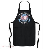 Kawaii Axolotl Pun Funny I Play Hockey Alotl Apron thumb 0