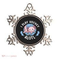 Kawaii Axolotl Pun Funny I Play Hockey Alotl Ornament thumb 0