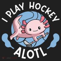 Kawaii Axolotl Pun Funny I Play Hockey Alotl Hat thumb 2
