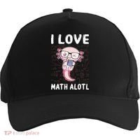 Kawaii Axolotl Pun Funny I Love Math Alotl Mathematics Five-Panel Snapback Cap thumb 0