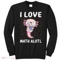 Kawaii Axolotl Pun Funny I Love Math Alotl Mathematics Sweatshirt thumb 0
