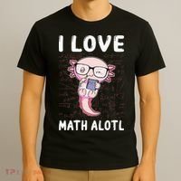 Kawaii Axolotl Pun Funny I Love Math Alotl Mathematics T-Shirt thumb 3