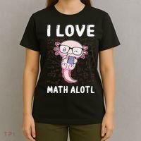 Kawaii Axolotl Pun Funny I Love Math Alotl Mathematics T-Shirt thumb 4