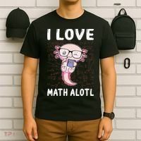 Kawaii Axolotl Pun Funny I Love Math Alotl Mathematics T-Shirt thumb 6
