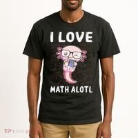 Kawaii Axolotl Pun Funny I Love Math Alotl Mathematics Tall T-Shirt thumb 2