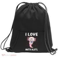 Kawaii Axolotl Pun Funny I Love Math Alotl Mathematics Sweatshirt Cinch Pack Bag thumb 0