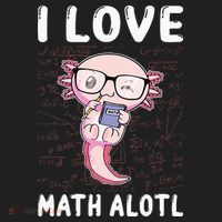 Kawaii Axolotl Pun Funny I Love Math Alotl Mathematics Golf Towel thumb 3