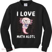 Kawaii Axolotl Pun Funny I Love Math Alotl Mathematics Kids Sweatshirt thumb 0