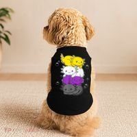 Kawaii Axolotl Pile Nonbinary Flag LGBTQ Doggie Tank thumb 2