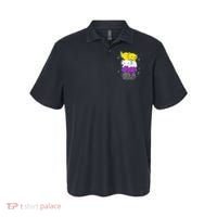 Kawaii Axolotl Pile Nonbinary Flag LGBTQ Polo thumb 0